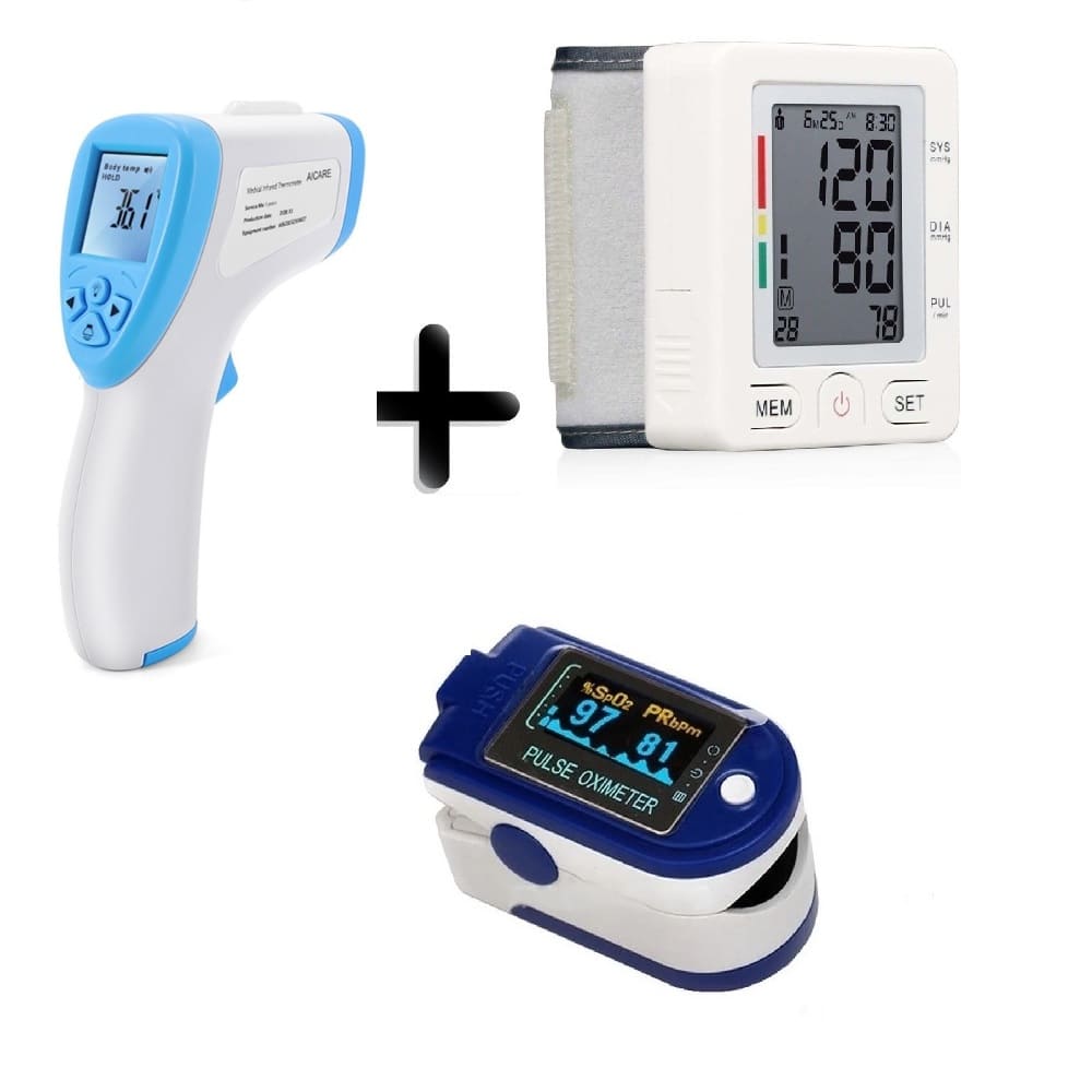 Combo protección : Termometro + Oximetro + Tensiometro