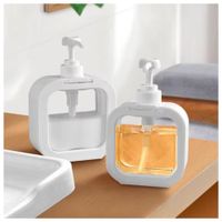Pack x2 Dispensador de Jabón Líquido Cremas Estilo Moderno Blanco