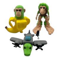 Brainrot Series Pack 3 Figuras - Bombardilo Crocodilo Chimpancini y Patapim
