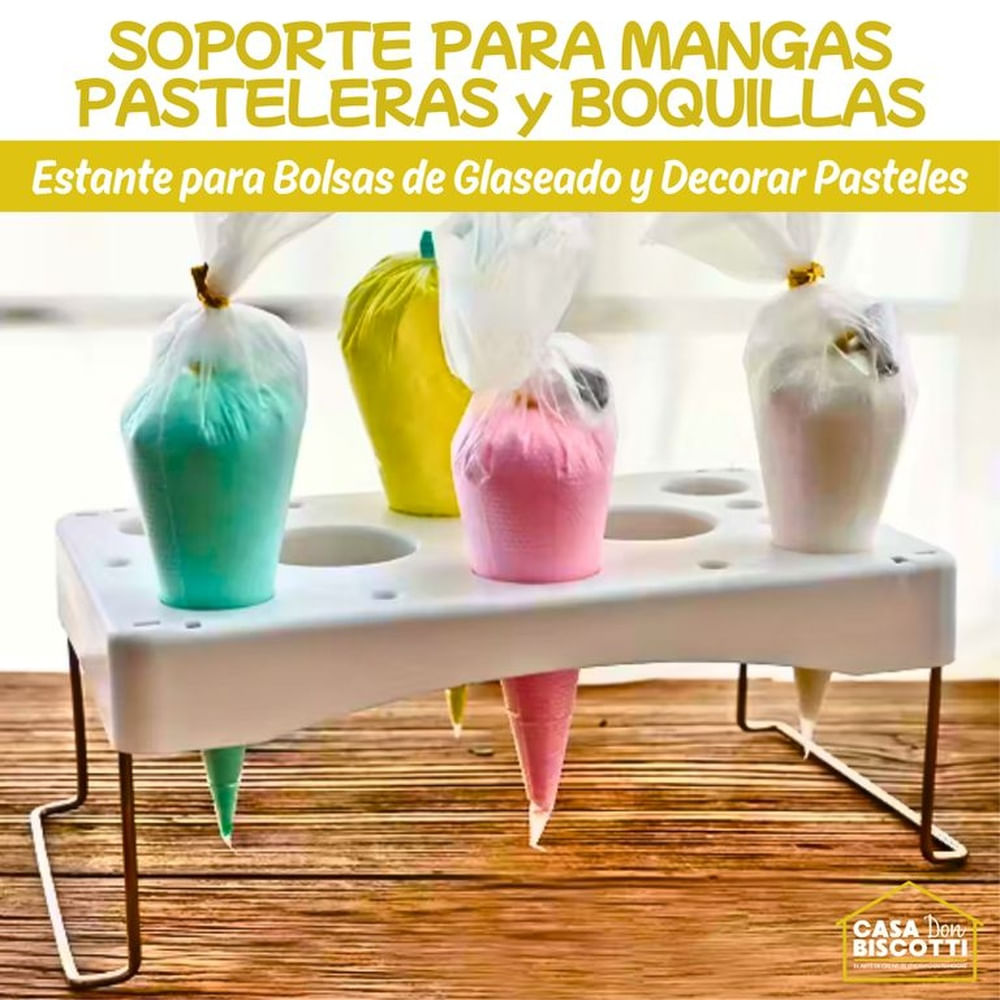 Soporte Estación para Rellenar Mangas Pasteleras y Organizar Boquillas