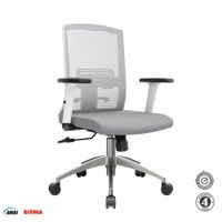 Silla Ergonómica Monk Syncro Gerente Aluminio Gris Althea Confort
