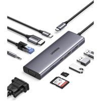 Ugreen Adaptador Multipuerto Hub Tipo C 10 en 1 HDMI 4K RJ45 SD TF CM498 15601