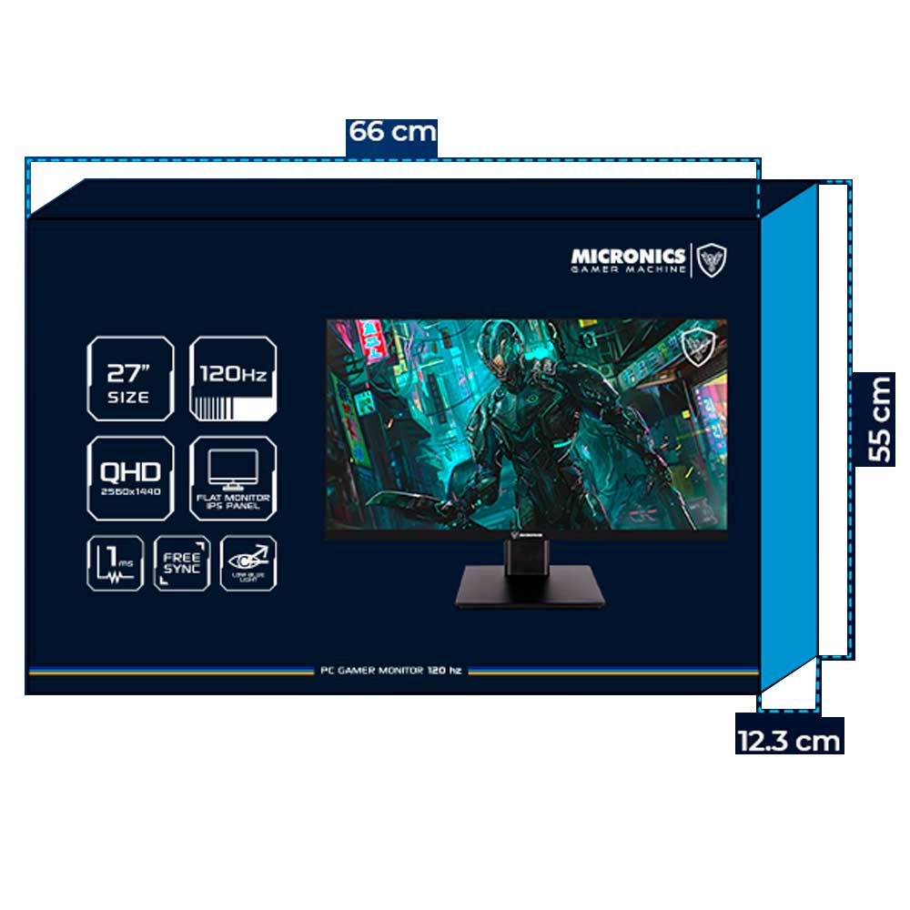 Monitor Micronics Matrix GM27FQ 27 IPS 2K 2560 x 1440 120HZ 1MS AMD ...