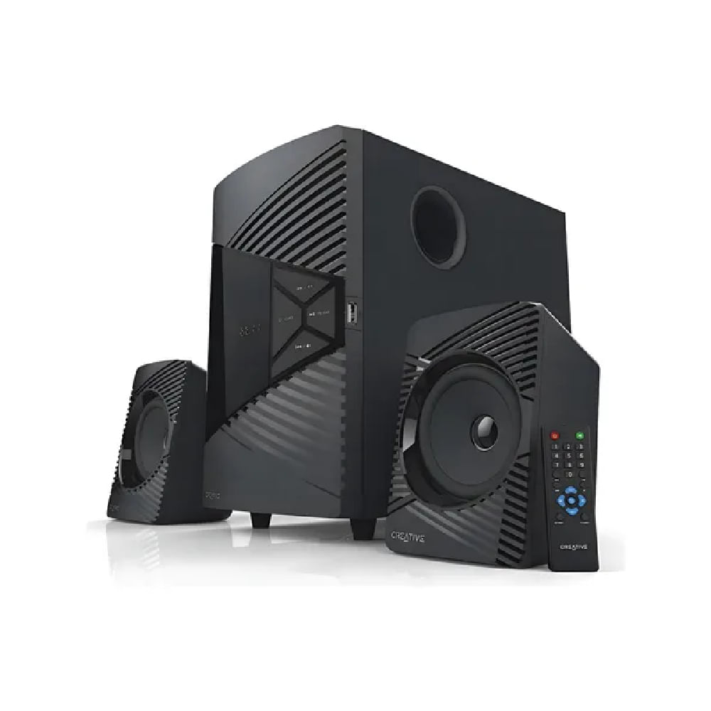 Parlante Creative E2500 2 1 30W 60W Bluetooth FM USB 3 5mm Negro Potente Sonido Para Tu Hoga
