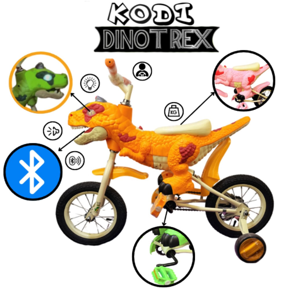 BICICLETA DINO ARO NARANJA BLUETOOTH