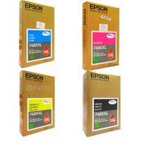 Kit Tinta Epson T748XXL Cian Magenta Amarillo Negro