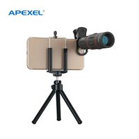 Lente Apexel 18x Para Celular con Tripode - Negro