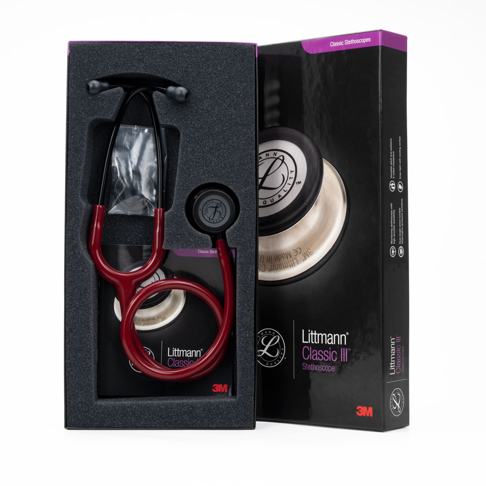 Estetoscopio Littmann® Classic III™ - Guinda - Black Edition Código 5868