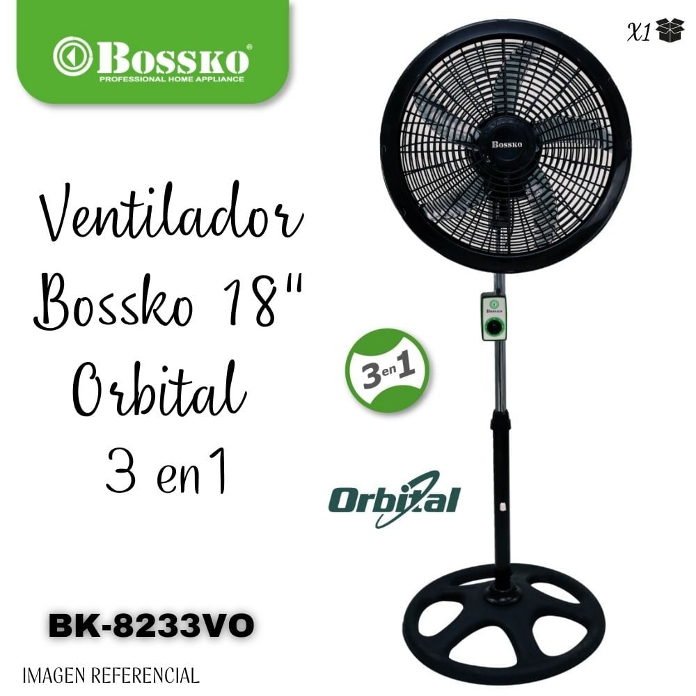 Ventilador Orbital Bossko de 18” 3 en 1 de 250watts - BK-8233VO