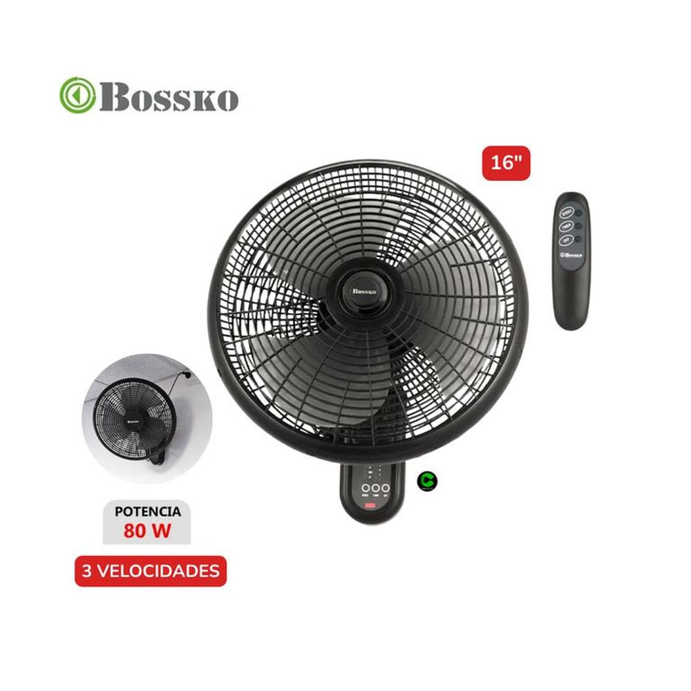Ventilador De Pared Bossko 16 Control Remoto BK-8210PD