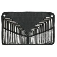 Juego 30 llaves allen largas std y mm punta bola, estuche Truper 15562