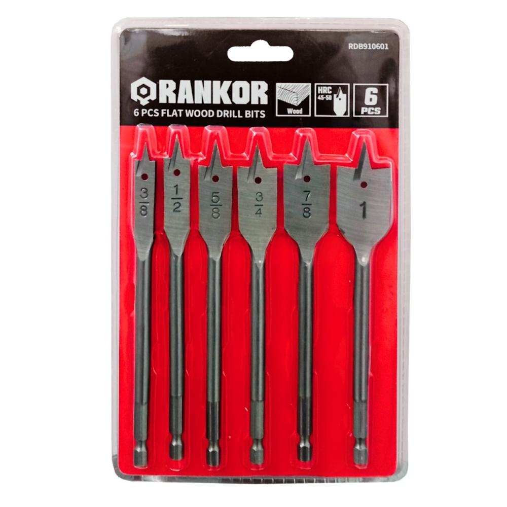 Juego de 6 Brocas paleta para madera Rankor RDB910601