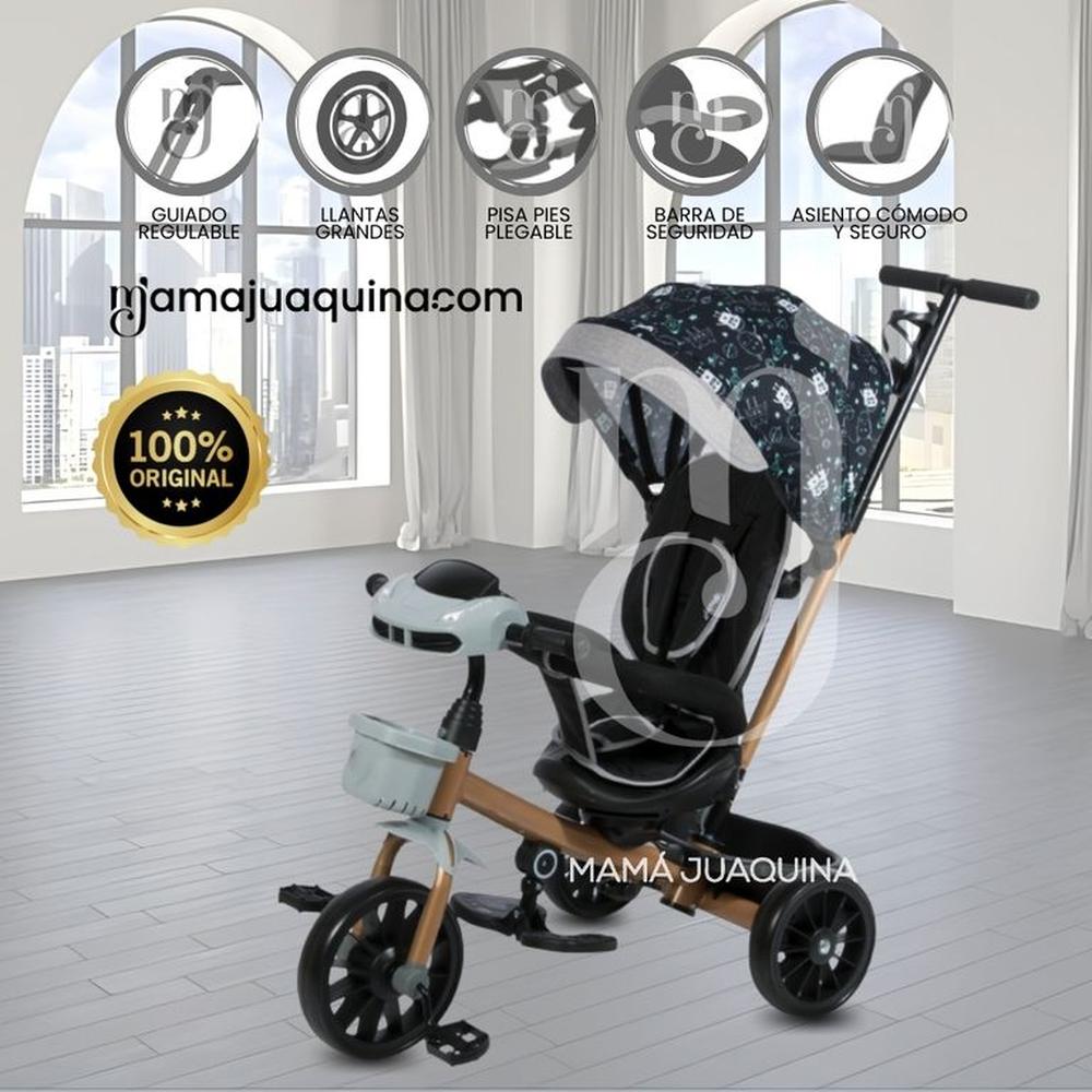 Triciclo Guiador con Bluetooth para Niños «ROY PREMIUM» Gray