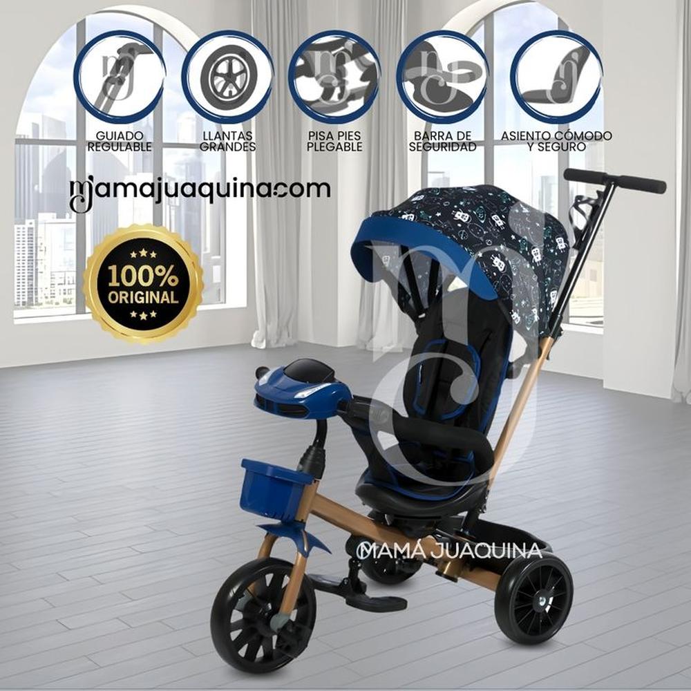 Triciclo Guiador con Bluetooth para Niños «ROY PREMIUM» Blue