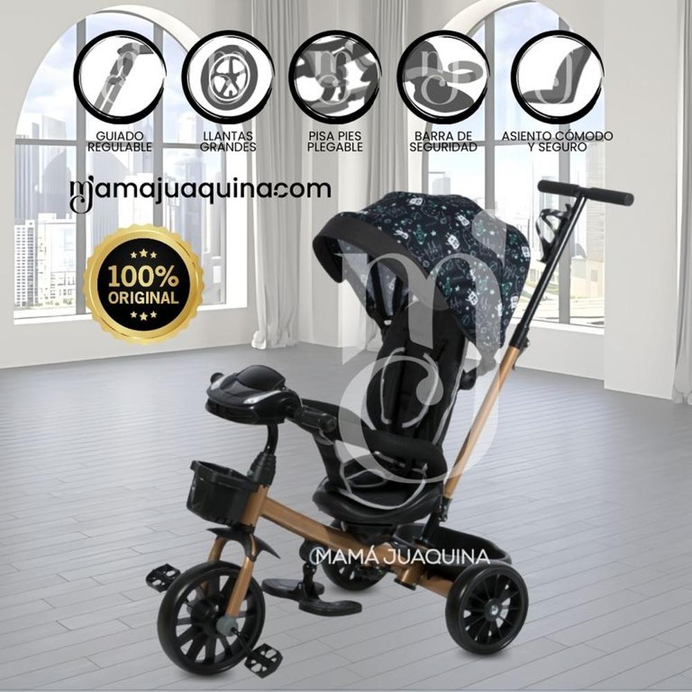 Triciclo Guiador con Bluetooth para Niños «ROY PREMIUM» Black