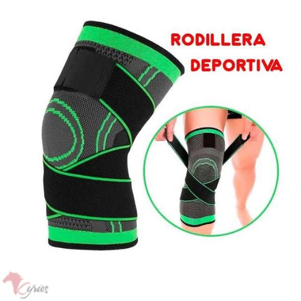Rodillera Deportiva Ajustable Unisex Flexible Verde