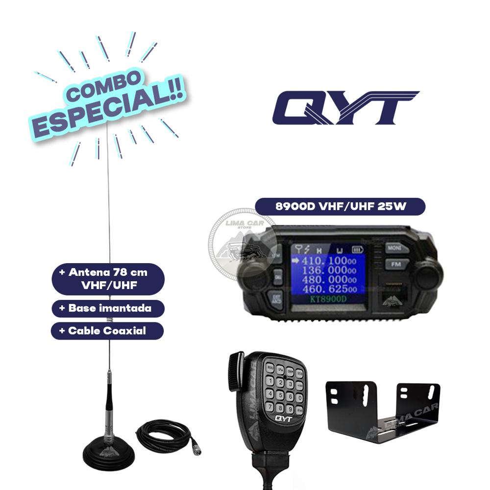 Combo Radio Base QYT8900D Vhf Uhf- Kit Antena Retevis - Base imantada