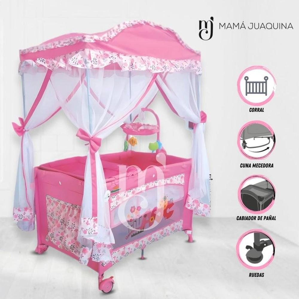 Cuna Corral Kingdom «MAJESTIC ARABIC» 2 en 1 Pink