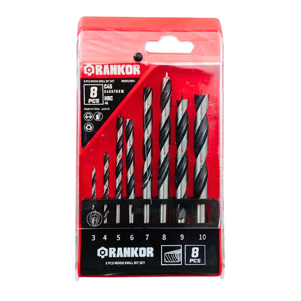 Juego de 8 Brocas para madera Rankor RDB910801