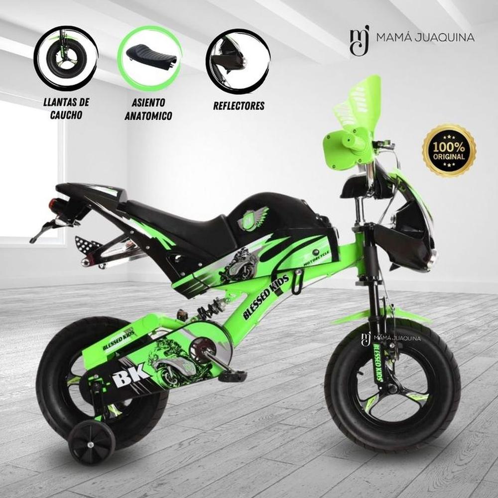 Bici Moto Para Niño Aro 16 «FURIOUS MONSTER II» Green