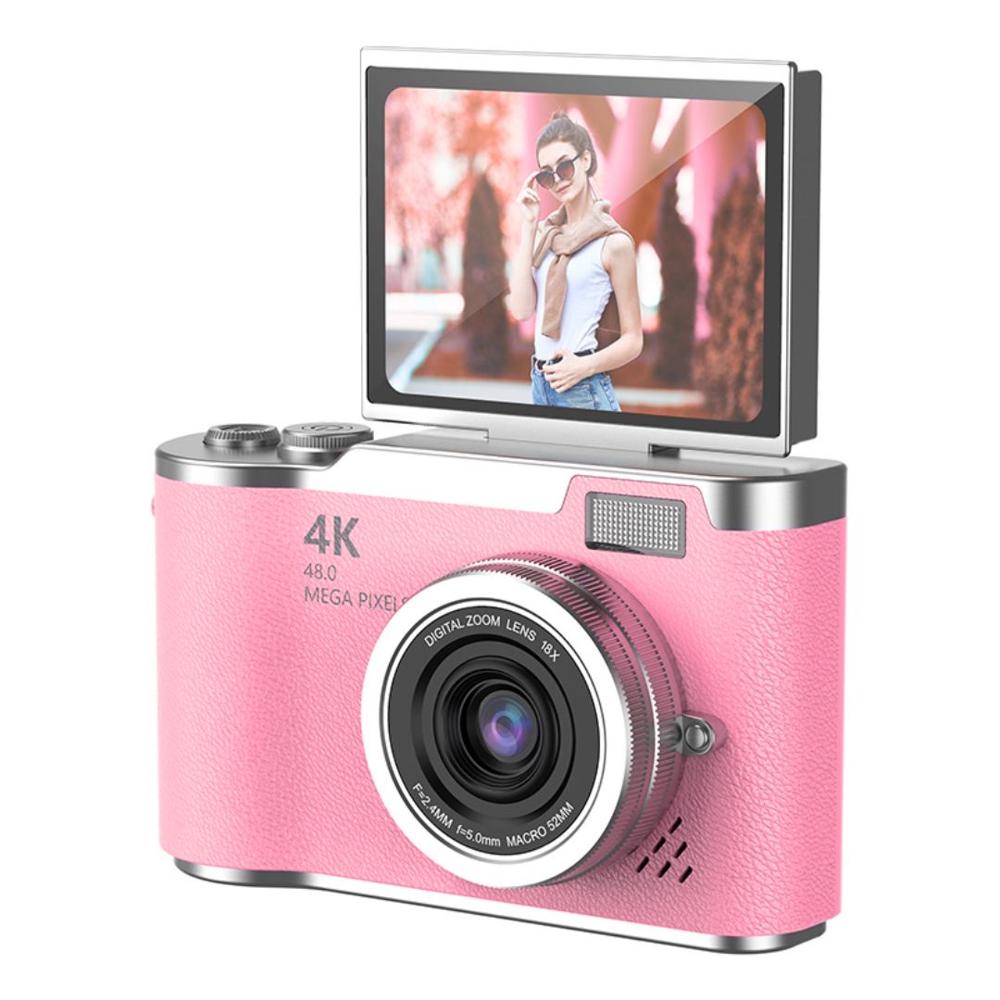 Cámara Digital Full HD 48MP para Niños y Principiantes con Pantalla 2.4” Zoom Pro CCD-LK007 Rosado