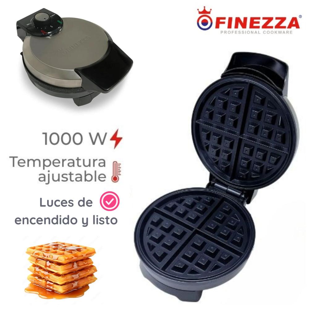 Waflera Finezza FZ-816WR 1000 Watts Negro Antiadherente