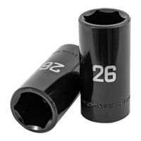 Dado 26mm Impacto Tubular Hexagonal Encastre de 1/2"" 100925 Truper