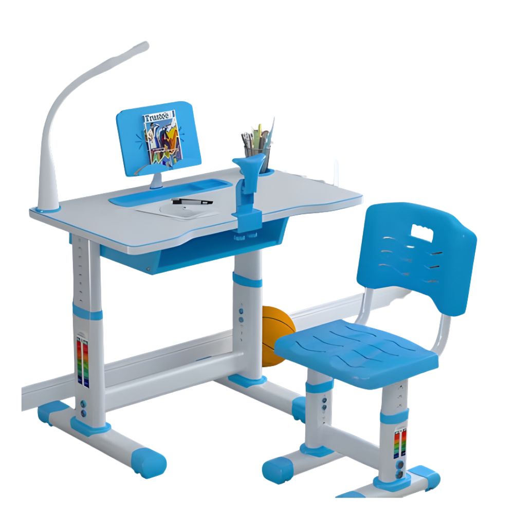 Juego de Escritorio y Silla Multifuncional para Niños Azul