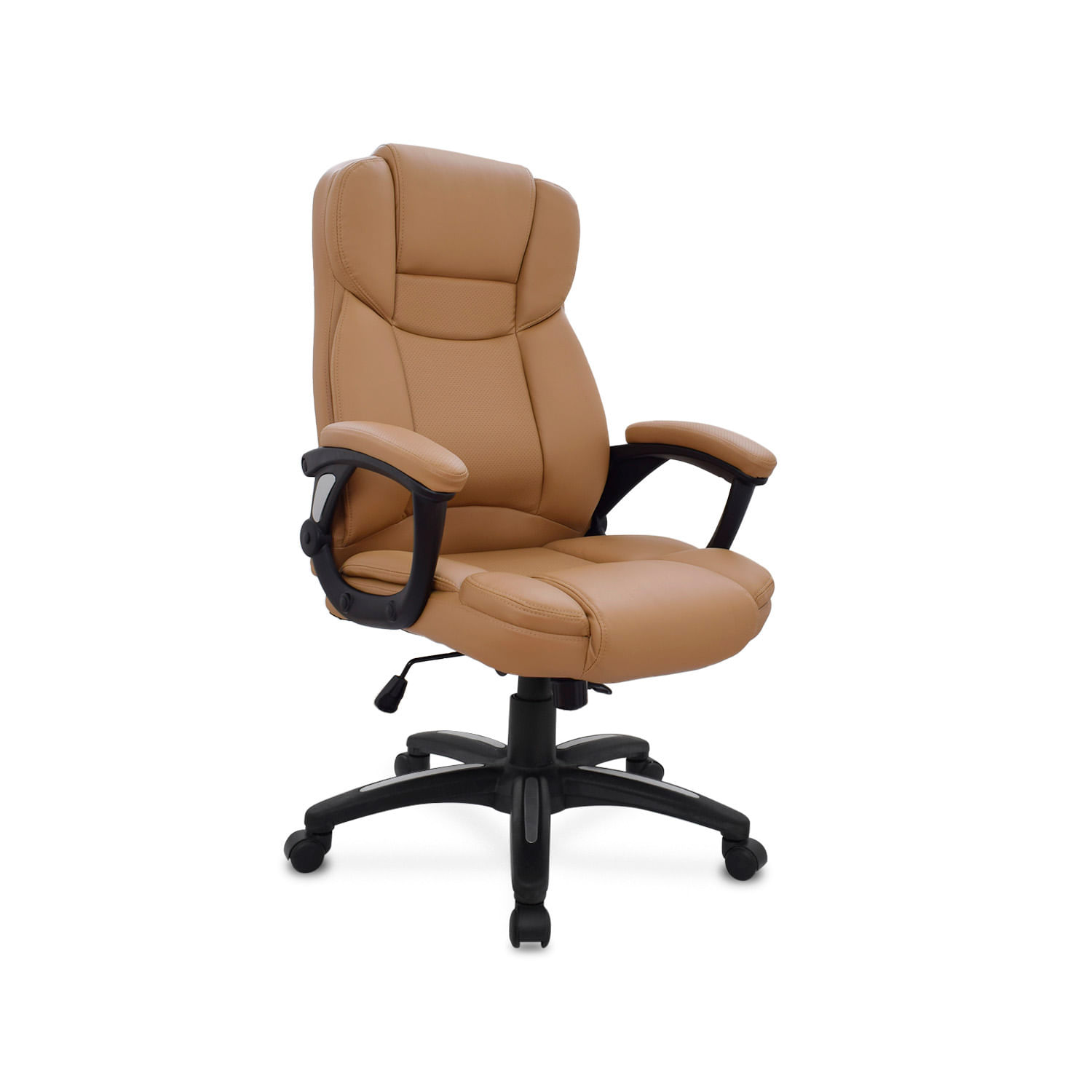 Silla Ergonómica City Cuero Café Ofideas