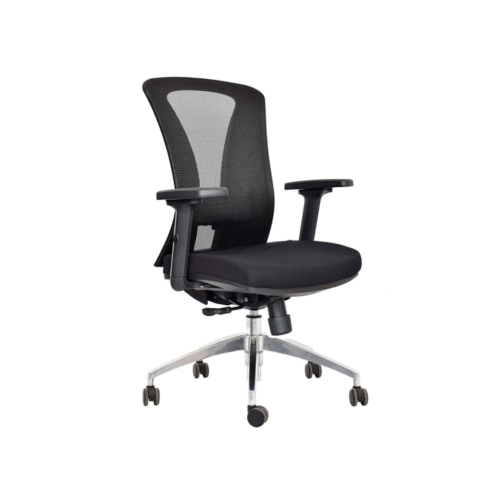 Silla Ergonómica Reclinable Versalles Gerente Negro Aluminio Ofideas
