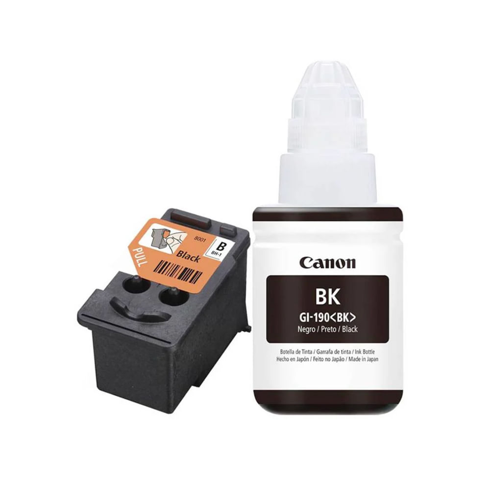 Cabezal de Impresión Canon BH 1 Negro y Tinta GI 190BK para Impresoras de Alta Calidad