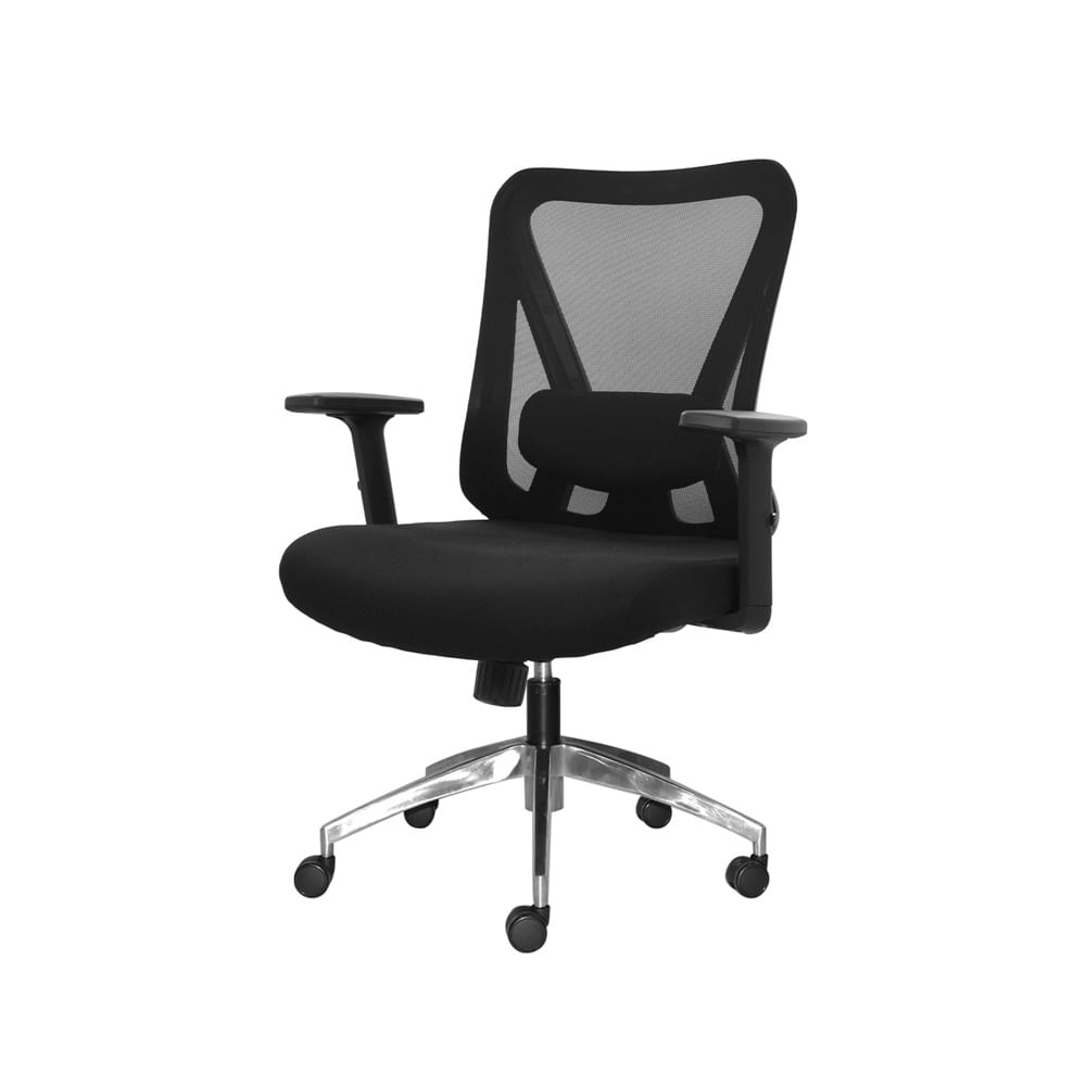Silla Ergonómica Dolfin Gerente Reclinable Negro Aluminio Ofideas
