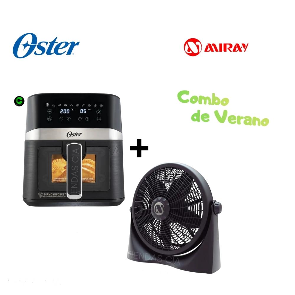 Duo Freidora de Aire Digital Oster CKSTAF40WDDF y Ventilador VMC-1058