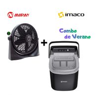 Combo Maquina para hacer Hielo Imaco y Ventilador