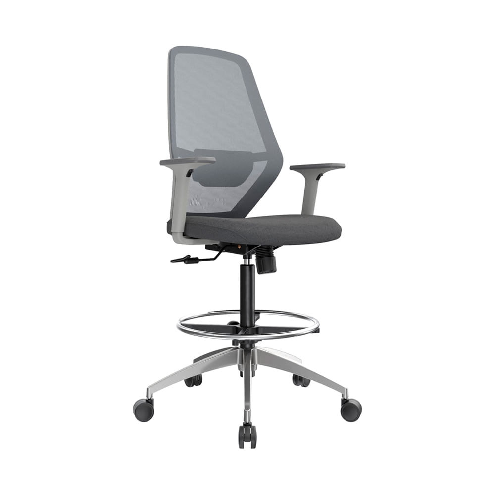 Silla Cajero Ergonómico Icon Color Gris Ofideas