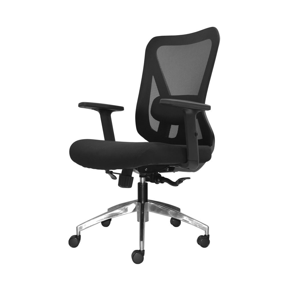 Silla Ergonómica Dolfin Br Gerente Mecanismo Lab Negro Aluminio Ofideas