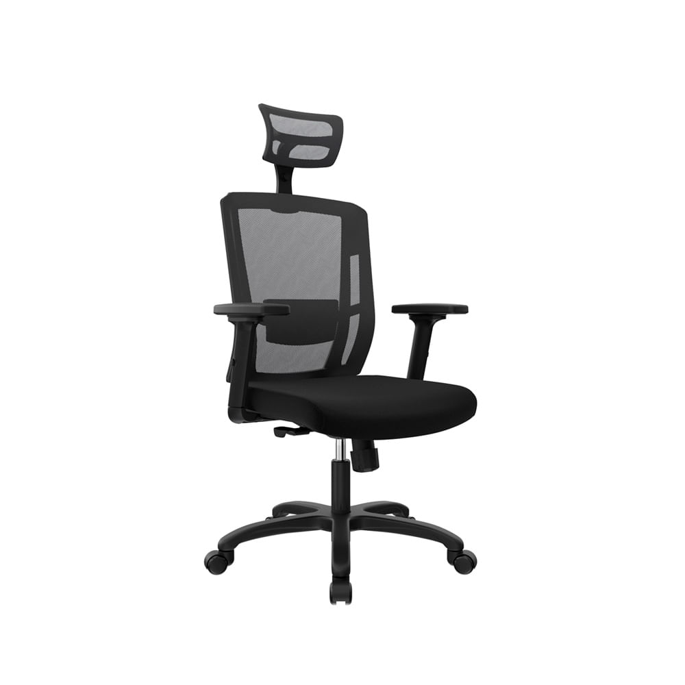 Silla De Oficina Giratoria Ergonómica Delphi II Base Nylon Presidente Negro Ofideas