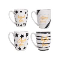 HAPPY NEW YEAR - Taza de porcelana modelo variado - 4 diseños