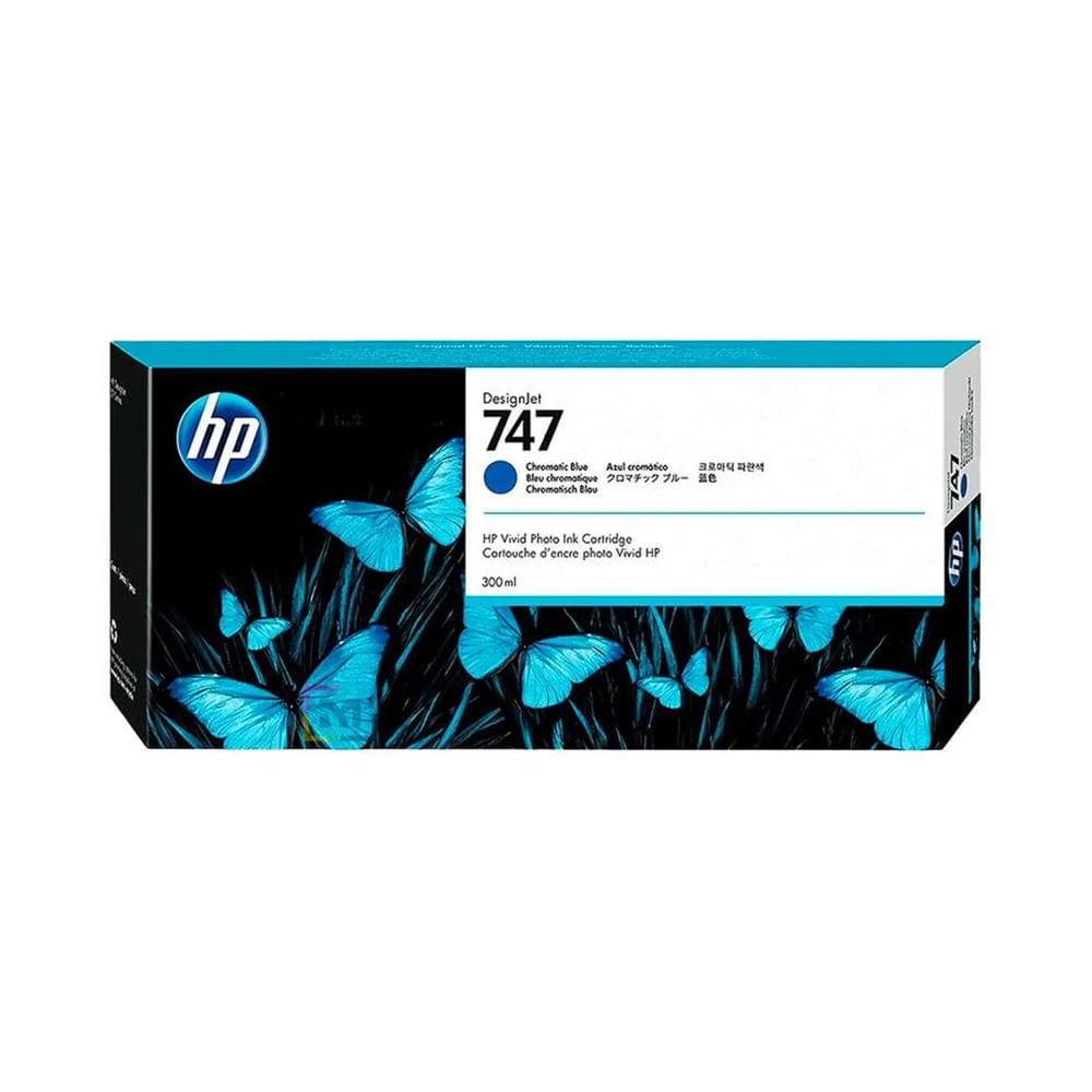 Tinta HP P2V85A 747 300ML Chromatic Blue compatible con impresoras Z6 Z9