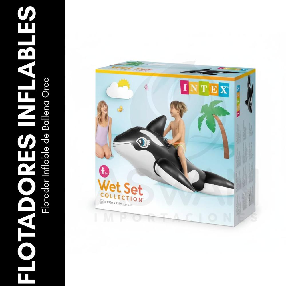 Flotador Inflable de Ballena Orca