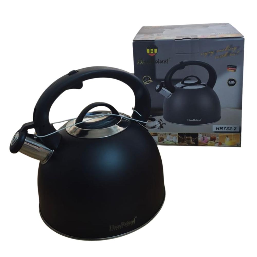 Tetera Haus Roland 3.0 L con Silbato Negra