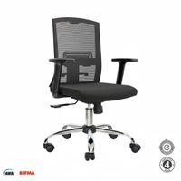 Silla Ergonómica Monk Syncro Gerente Cromado Negro Althea Confort