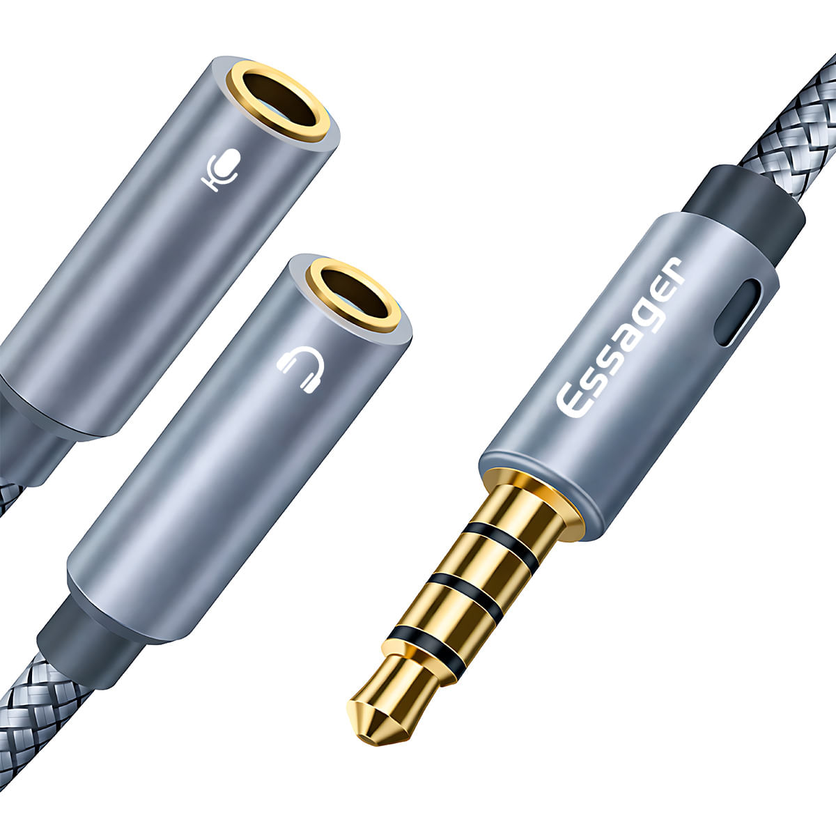 Cable Adaptador Micrófono y Audio 35mm Ps4 Xbox Nintendo Switch