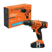 Taladro Inalambrico de 1/2? con Batería de ion litio 20 V 2 Ah y luz LED Integrada Truper