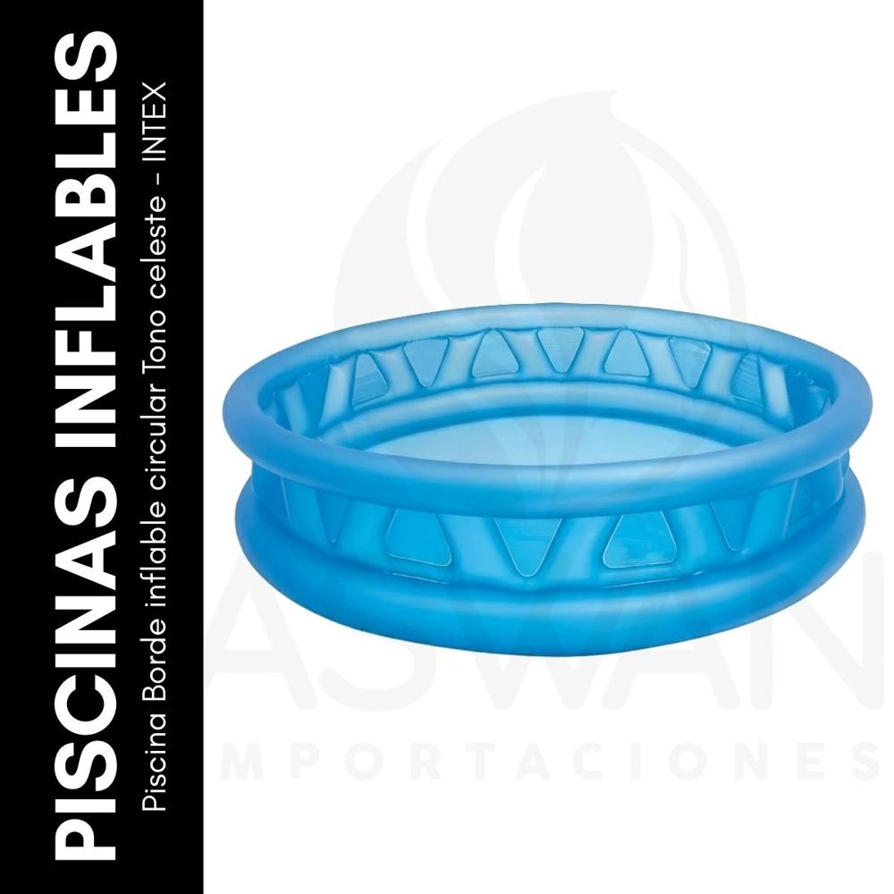 Piscina Borde inflable circular Tono celeste - INTEX