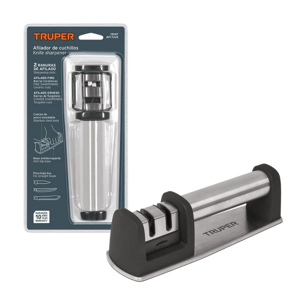 Afilador de Cuchillos Profesional de Acero Inoxidable Truper AFI-CUX 15147