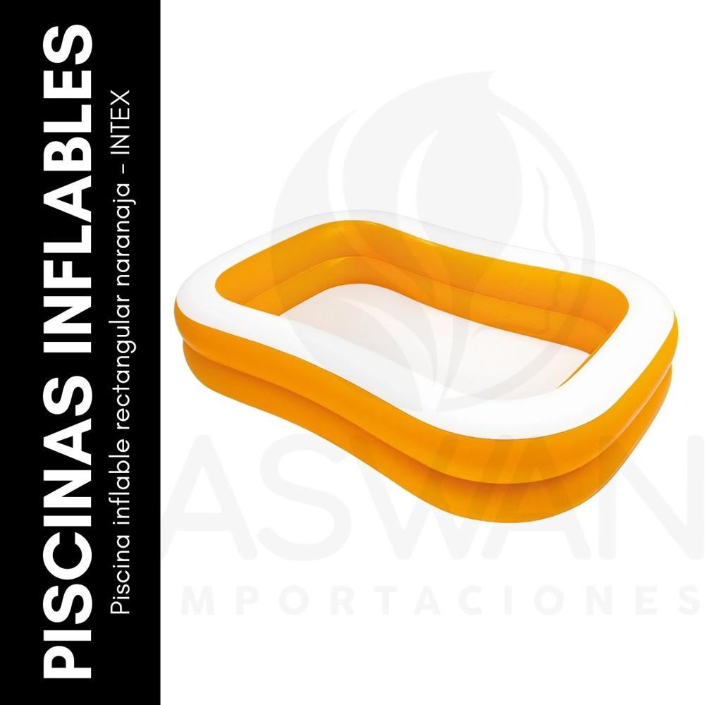 Piscina inflable rectangular naranaja - INTEX
