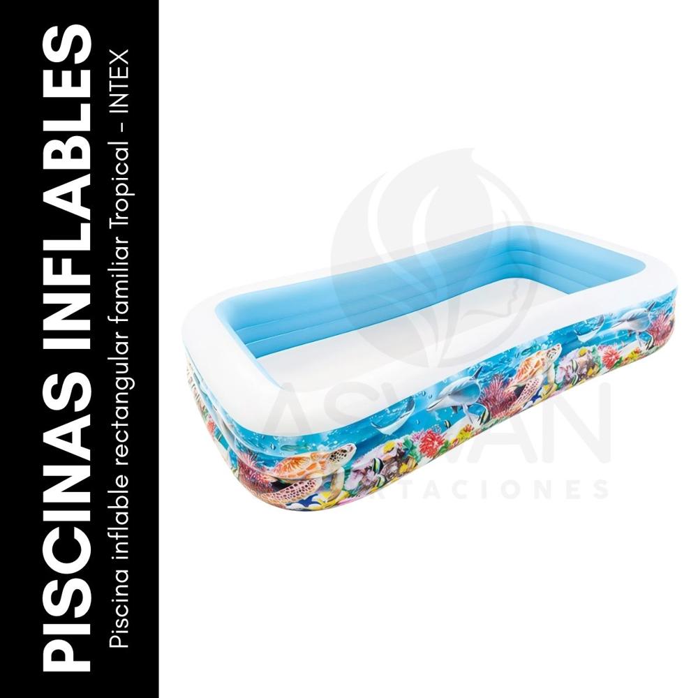 Piscina inflable rectangular familiar Tropical - INTEX