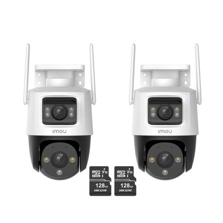 Kit 2 Cámara de Seguridad WiFi Imou Cruiser Dual 10MP + Micro SD 128GB 360° Exterior Kit 2 Cámara de Seguridad WiFi Imou Cruiser Dual 10MP + Micro SD 128GB 360° Exterior