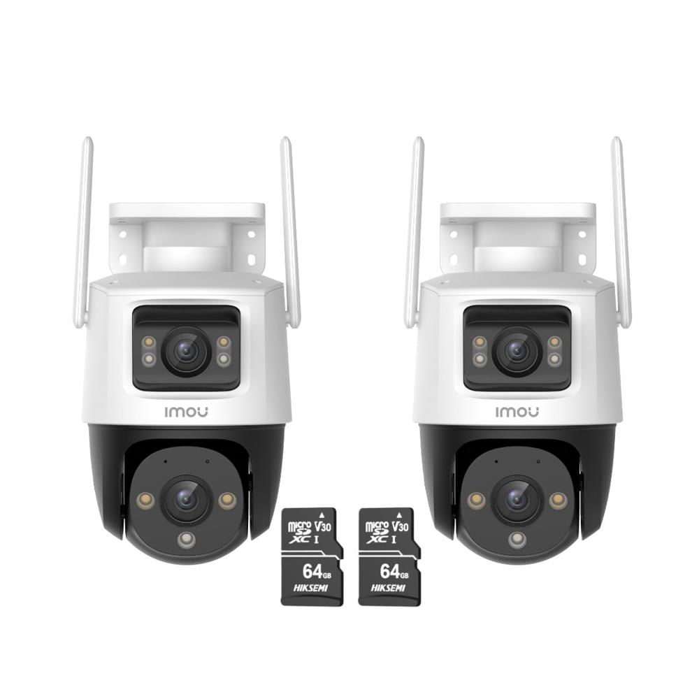 Kit 2 Cámara de Seguridad WiFi Imou Cruiser Dual 10MP + Micro SD 64GB 360° Exterior Kit 2 Cámara de Seguridad WiFi Imou Cruiser Dual 10MP + Micro SD 64GB 360° Exterior